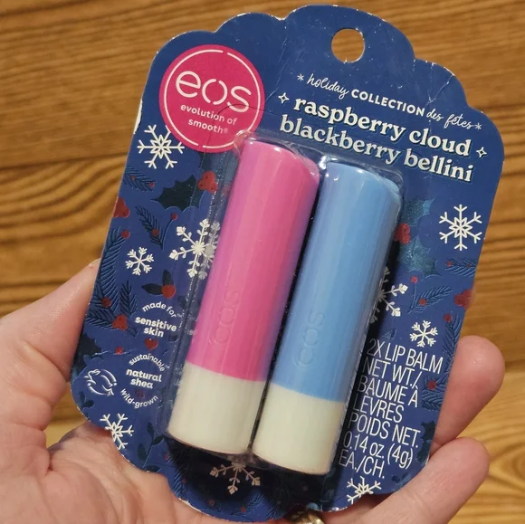 EOS Chapstick Lip Balm Lippies Holiday Raspberry Blackberry - Picture 2 of 3